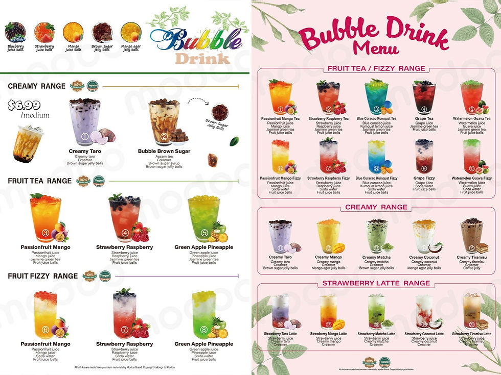 popping boba juice balls in bubble tea