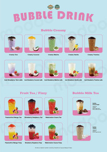 Premium bubble tea ingredients including specialty tea, boba pearls, and popping balls for drinks.