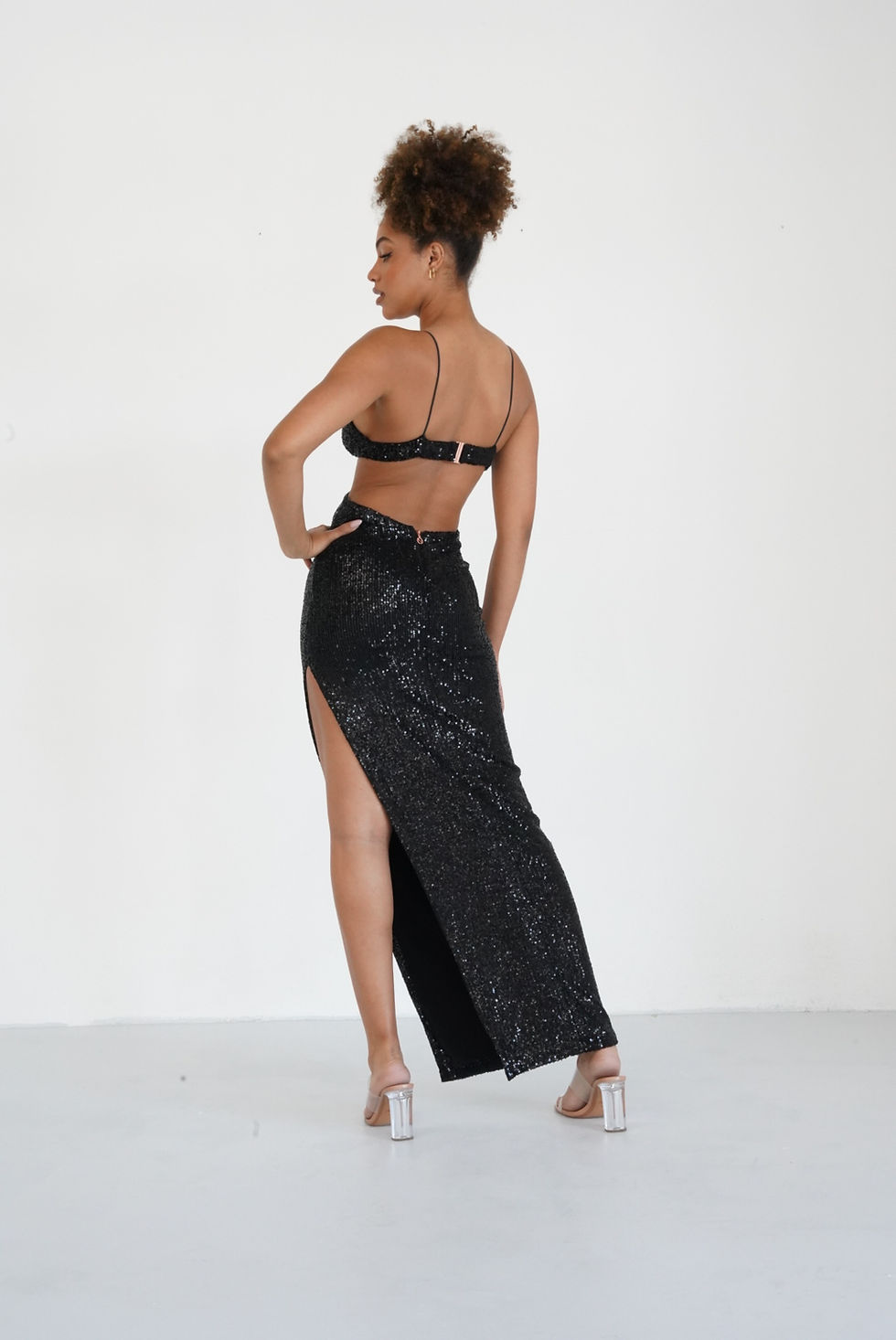 Thumbnail: NOOKIE DIAZ CUT OUT GOWN BLACK