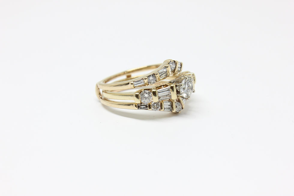 Thumbnail: 14K Gold 2-piece Diamond Ring