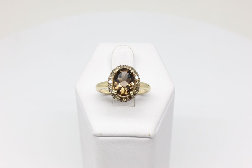Thumbnail: 14K Smoky Quartz and Diamonds