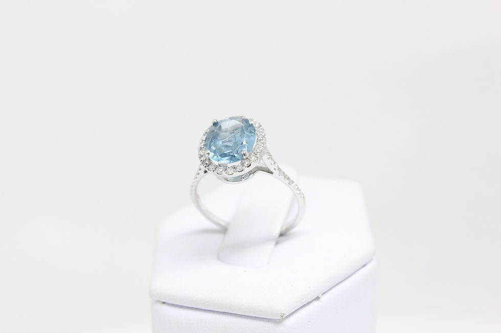 Thumbnail: 14KW Aquamarine Ring
