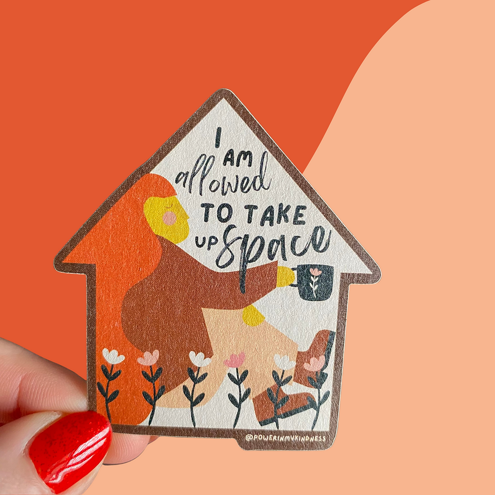 Space Sticker- Kraft decal - Recycled sticker - Positive Affirmation