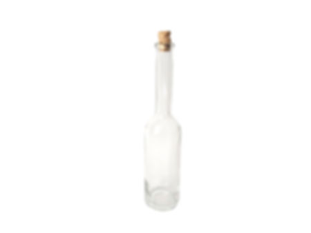 Pudele ar garu kaklu un korķi 100 ml