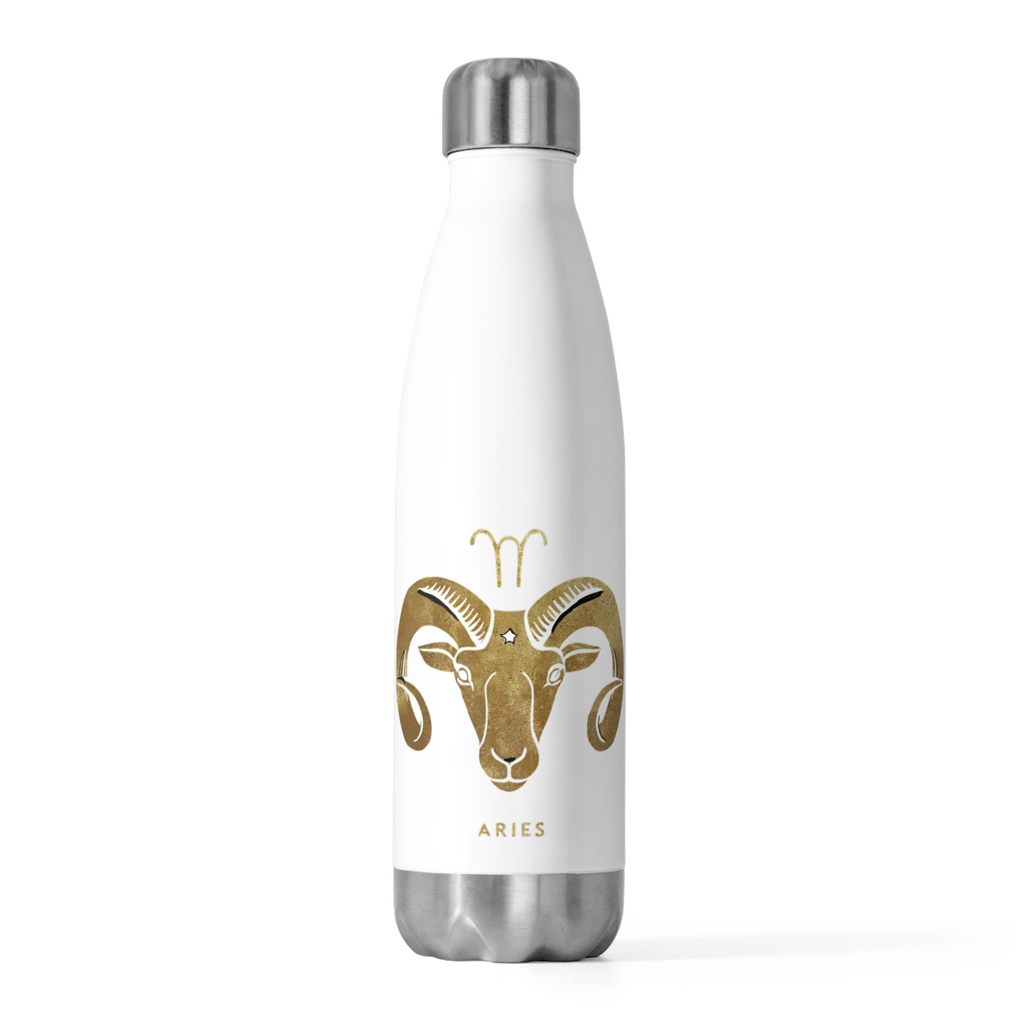 ARIES Black & Gold Insulated Bottle, 20 oz