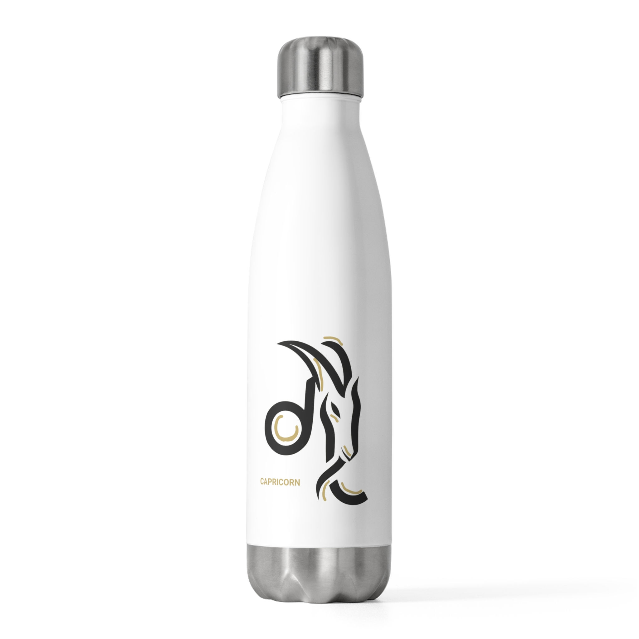 CAPRICORN Black & Gold Insulated Bottle, 20 oz