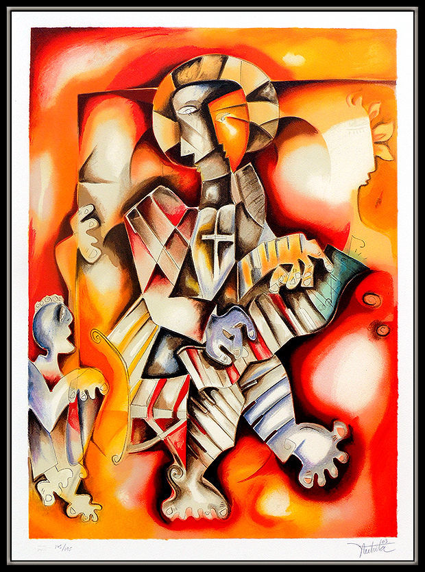 Thumbnail: "Man and his Piano" by Alexandra Nechita