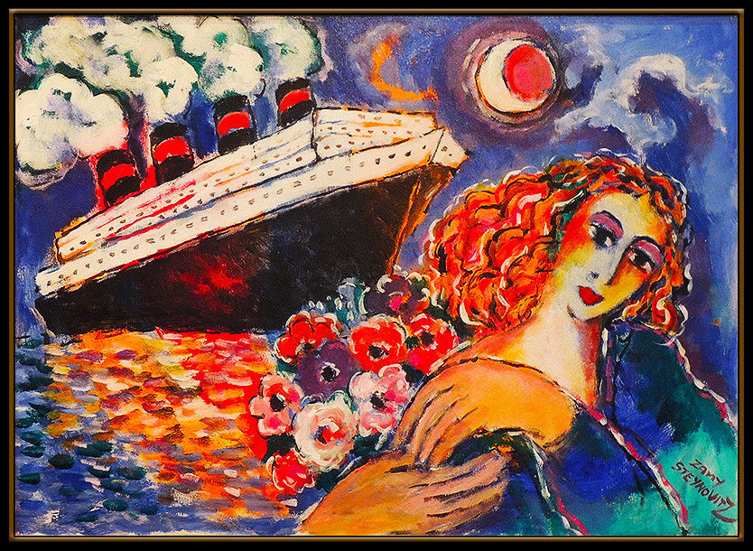 Thumbnail: "Woman at Waters Edge - Original" by Zamy Steynovitz