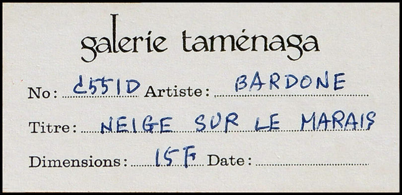 Thumbnail: "Original Niege sur le Marais" by Guy Bardone