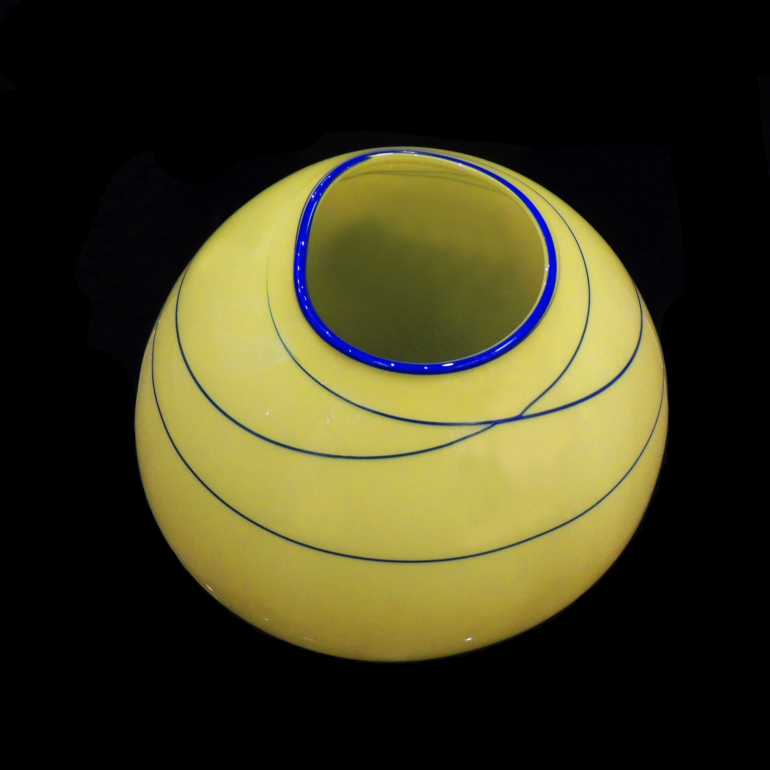"Citron Basket with Blue Wraps" by Dale Chihuly