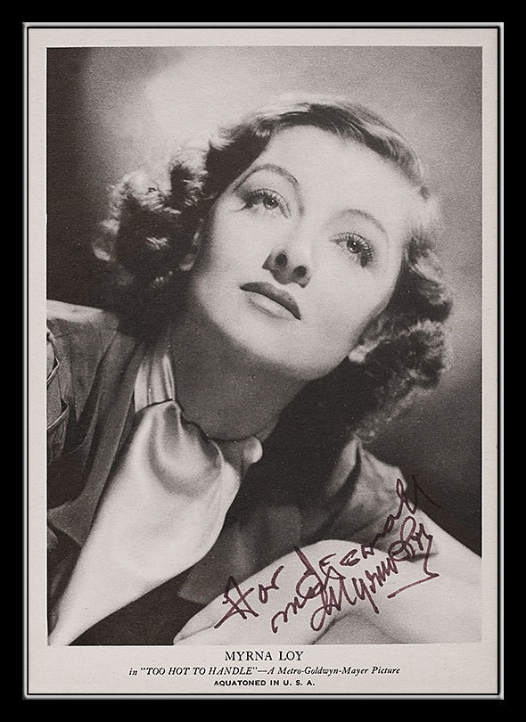 Thumbnail: "Myrna Loy Signed Photograph"