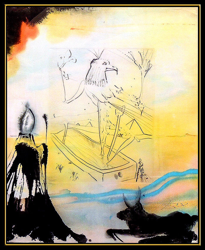 Thumbnail: "Engulfment of Horus" by Salvador Dali