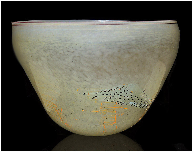 Thumbnail: "Glass Navajo Blanket Bowl" by Dale Chihuly