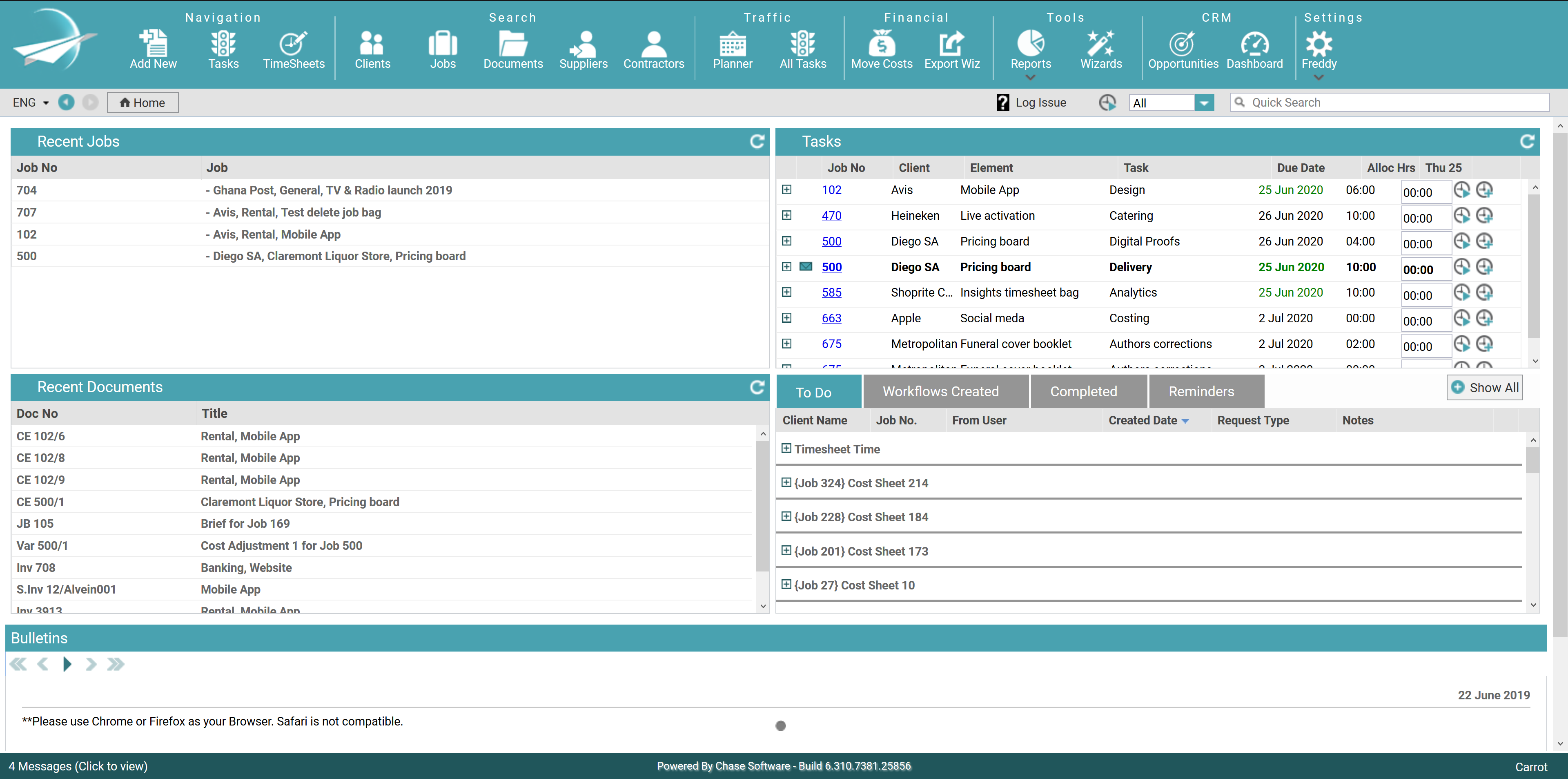 Chase Production | Chase Software