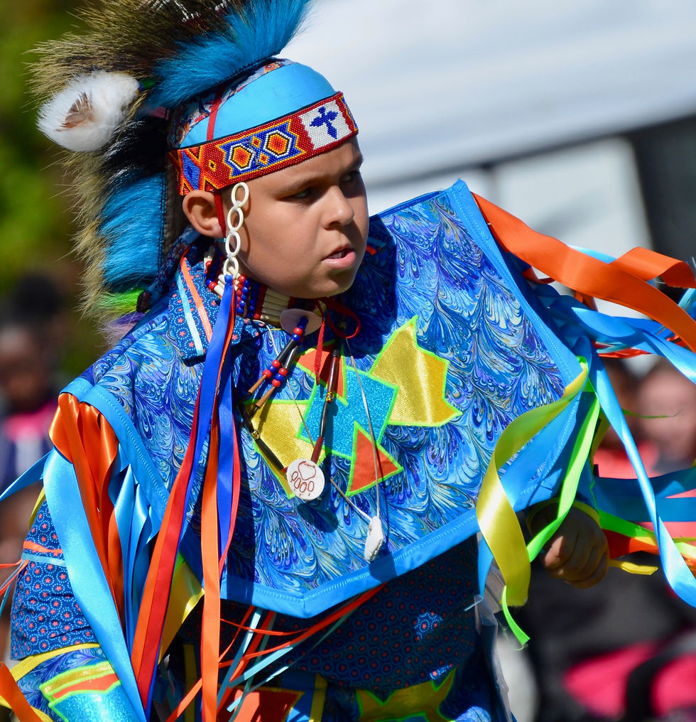 Indian children performed a "Grass Dance" to open the pageantry.
