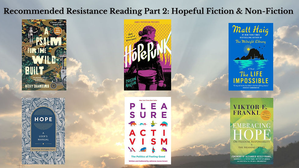 six book covers over a back ground image of a sunrise through a cloudy sky
