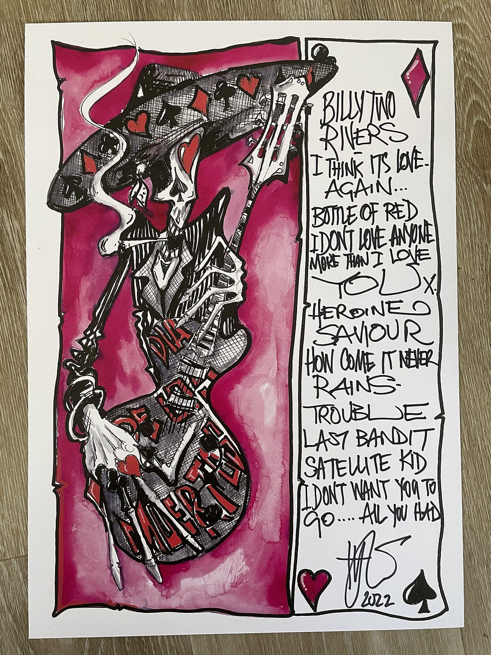 2022 Handwritten Set List - A3 Art Print *Signed*