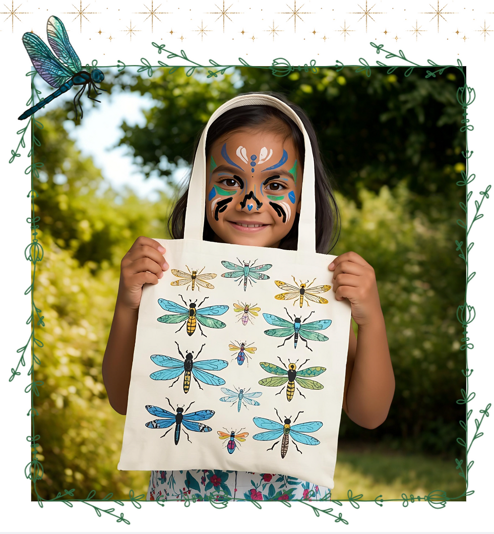 Kids Art Kit - Little Bug Scientist Face Paint & DIY Tote