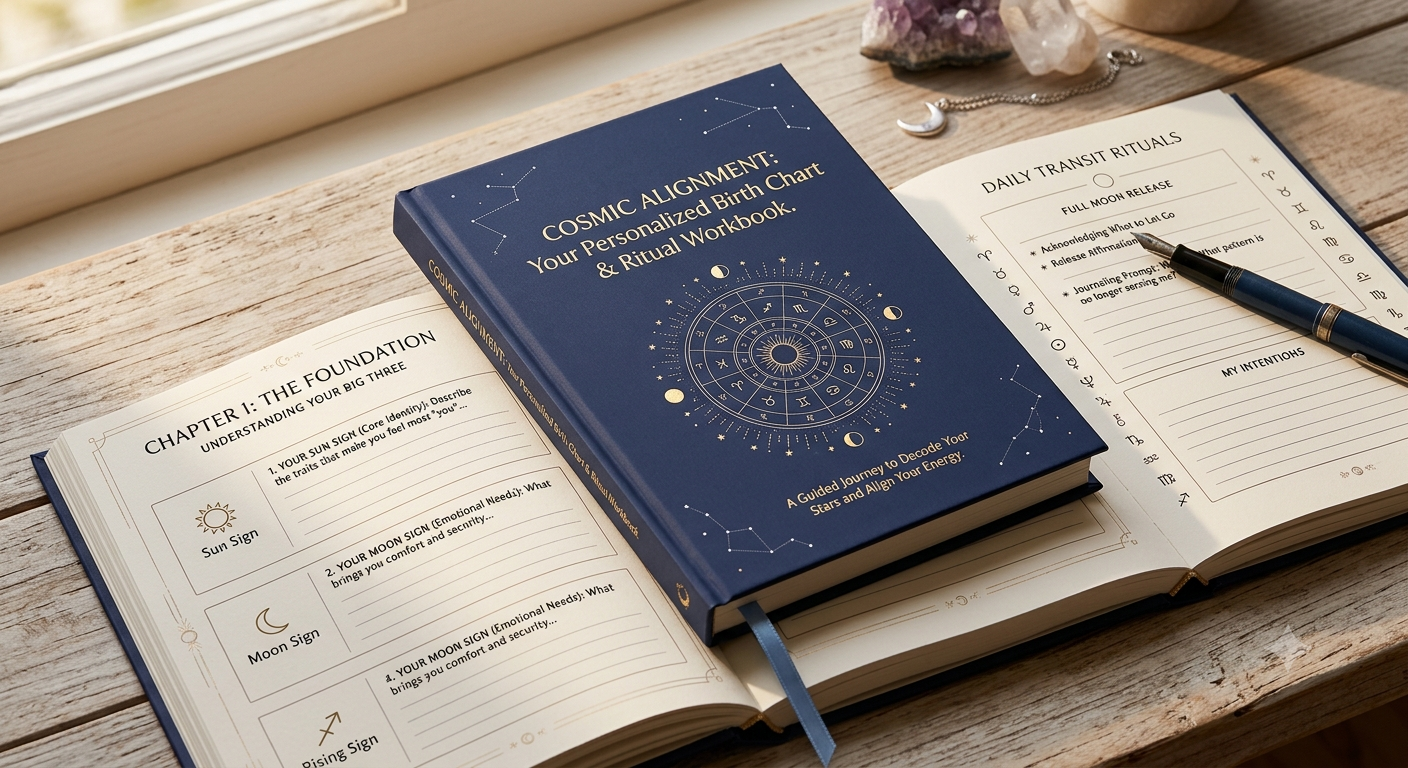 Birth Chart Bundle: Cosmic Compass Guide & Alignment Workbook