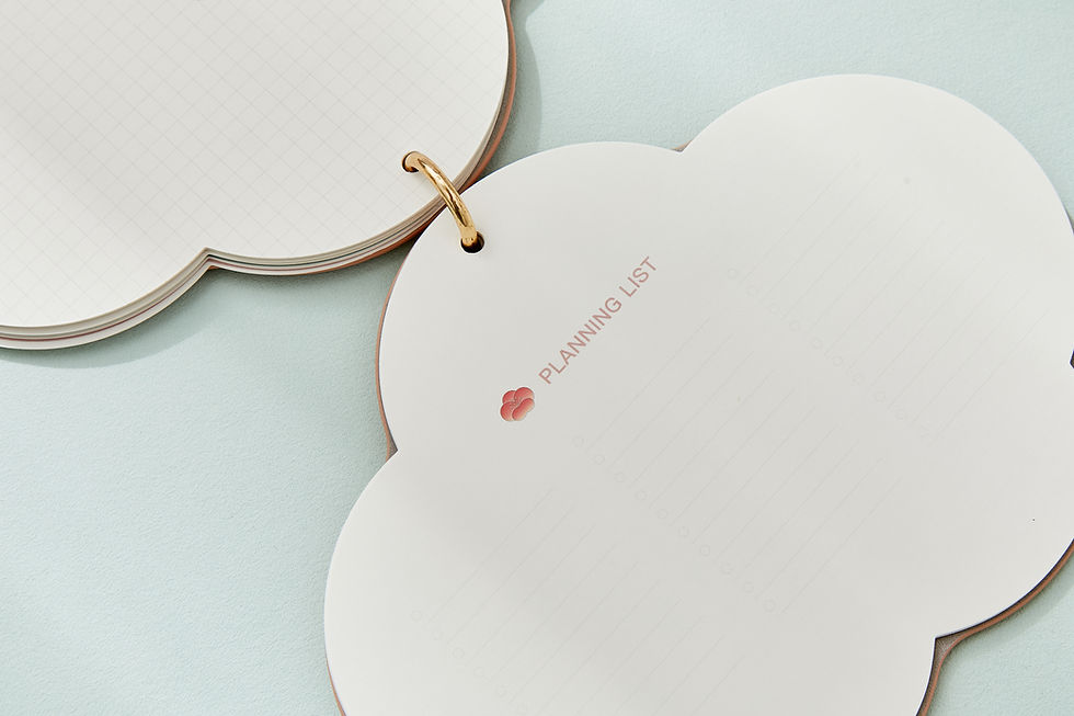 Cloud Shape Die-Cut Planner