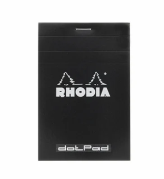 Rhodia No. 12 Small Notepad - Black, Dot Grid