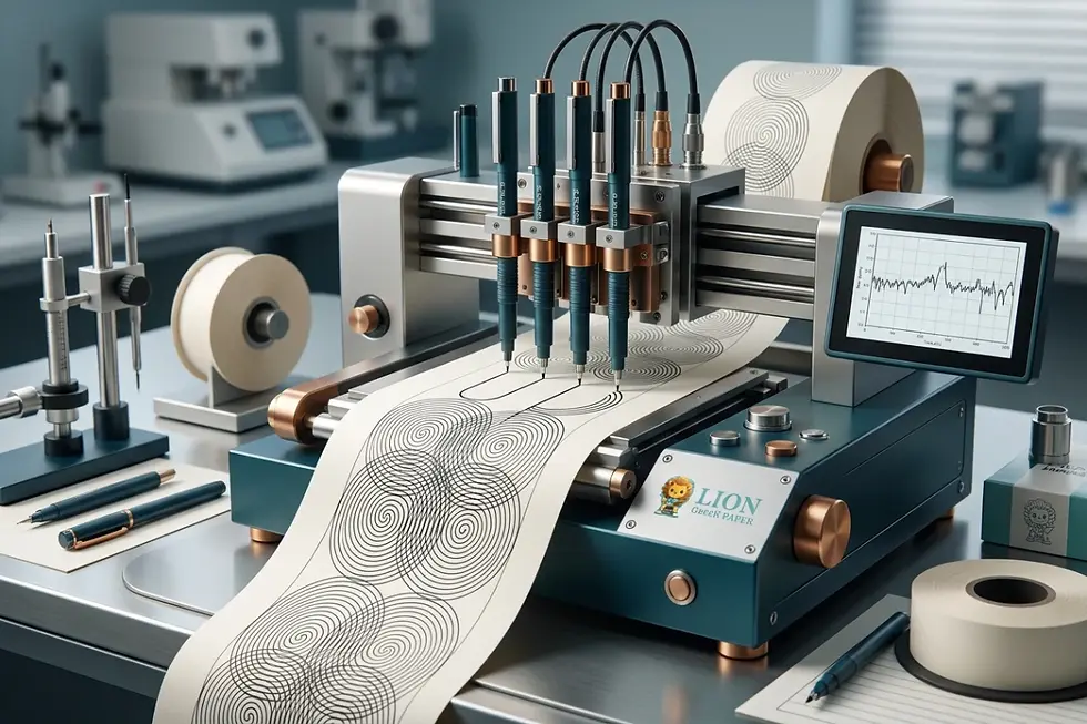 Automated technical drawing pen quality control and continuous line laydown machine