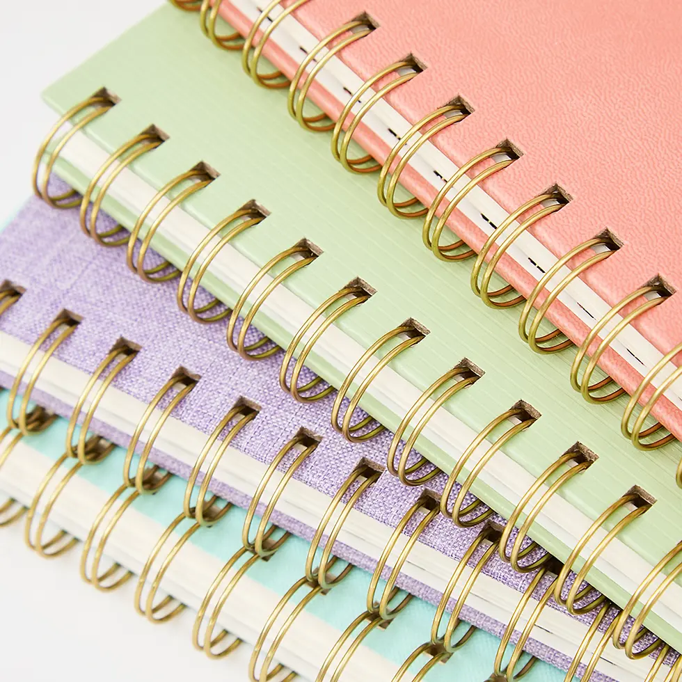 Fabric Hardcover Spiral Notebook-Wire-o binding