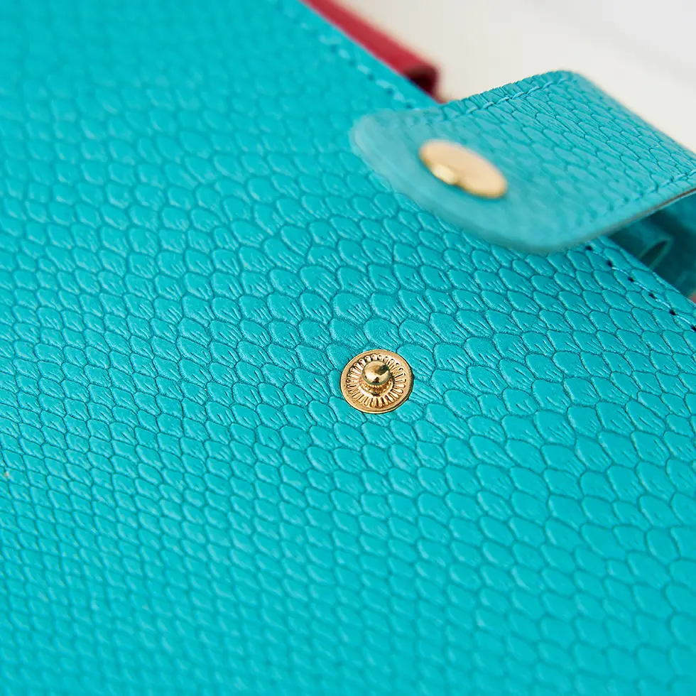 Snakeskin-patterned Softcover Notebook-buckle closure