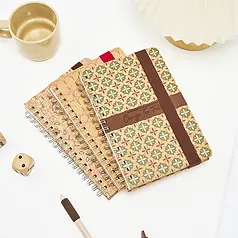 2. Soft Cork Series A5 Spiral Notebook