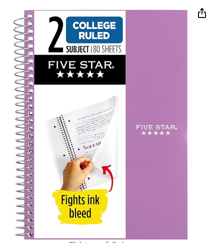 Five Star 2-Subject Compact Notebook