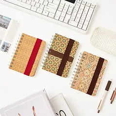 2. Soft Cork Series A6 Spiral Notebook