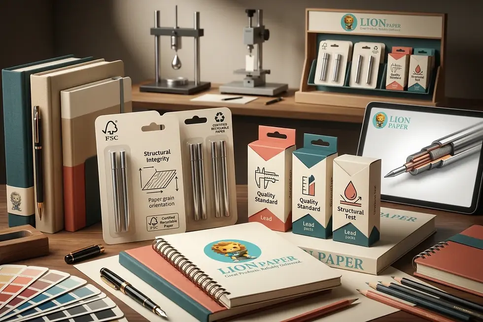 Retail-ready mechanical pencil refill packaging integrated into stationery collections.