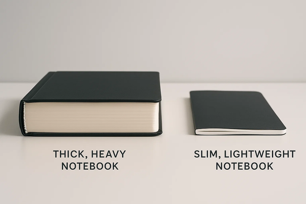 High GSM Paper means a thicker book.