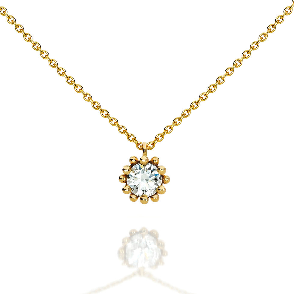 SCHMUCKWERK Edelweiss Halsschmuck, 750/-Gelbgold, 0,40ct.