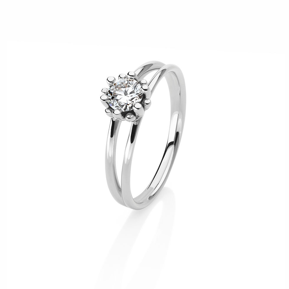 SCHMUCKWERK Edelweiss Ring, 950/Platin