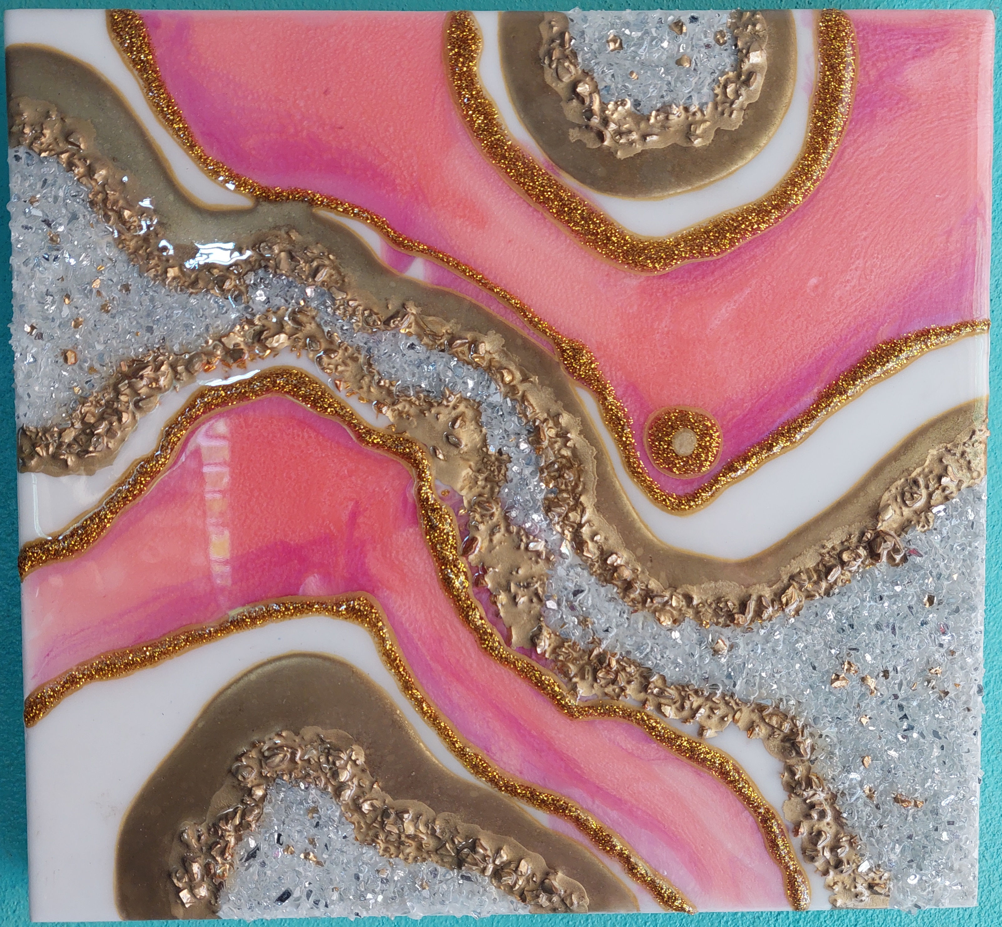 Modern Inspired Geode Resin Style Canvas