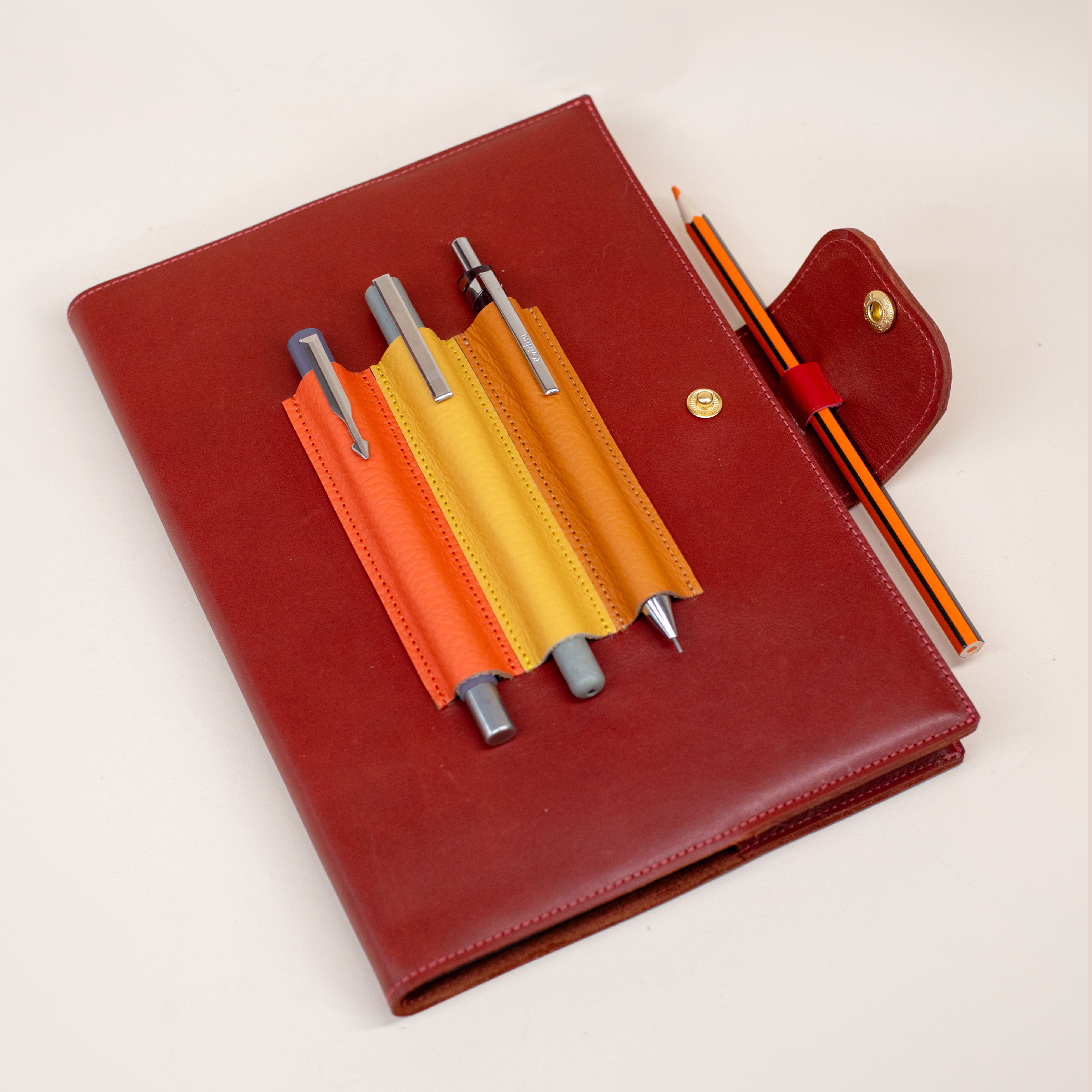 A5 Refillable Leather Sketch Book - Citrus