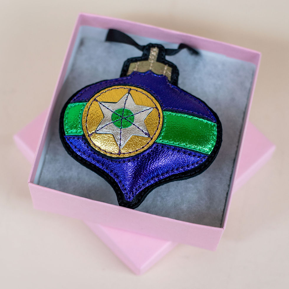 Thumbnail: Christmas Bauble Necklace - Damson & Emerald