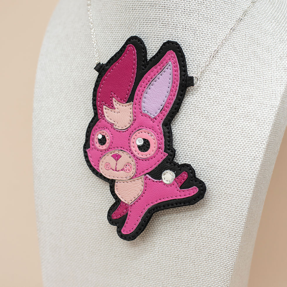 Thumbnail: Easter Bunny - Pink Necklace