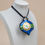 Thumbnail: Retro Christmas Bauble Necklace - Peacock Blue & Jade