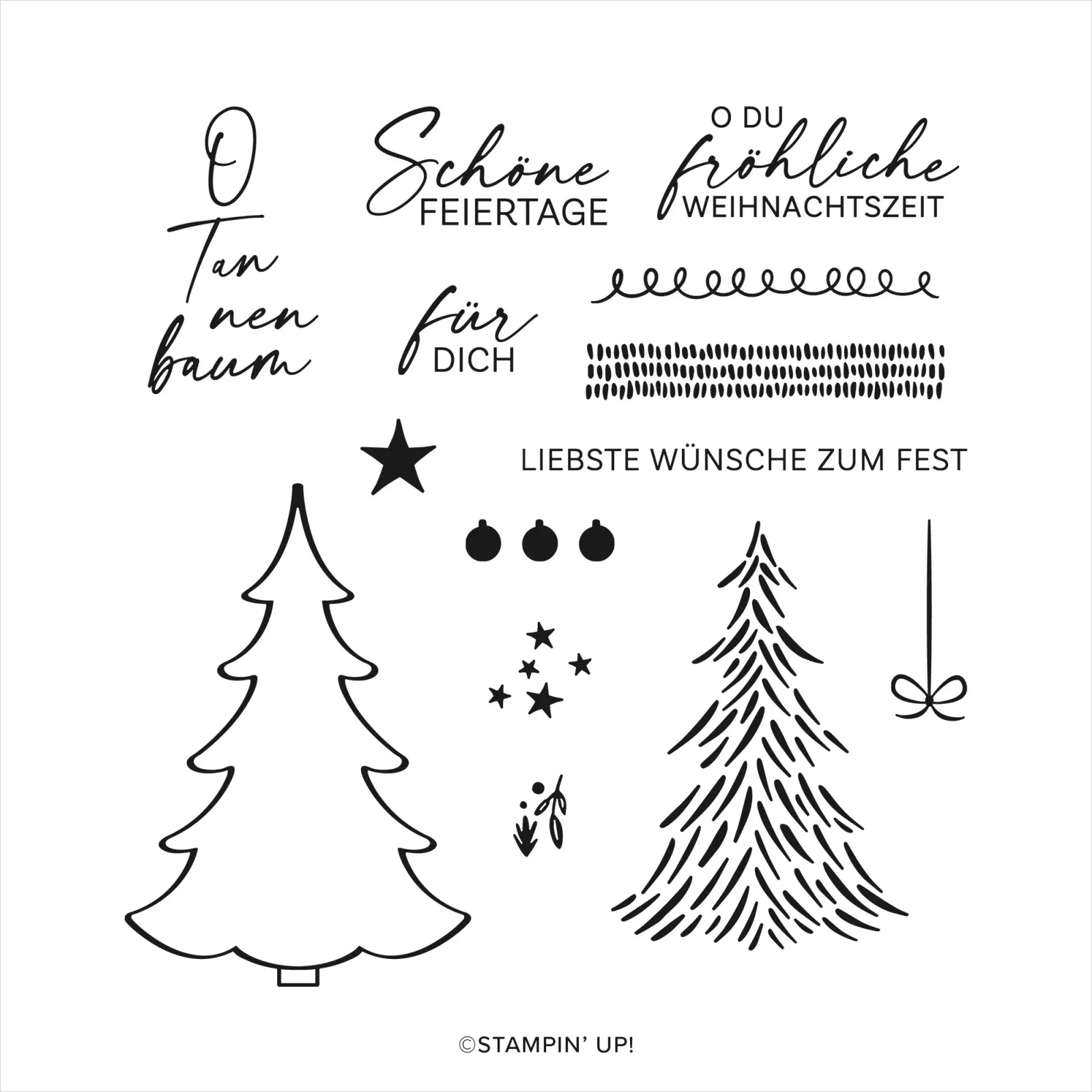 Weihnachtsbaum, Weihnachtsbäume, Stempel