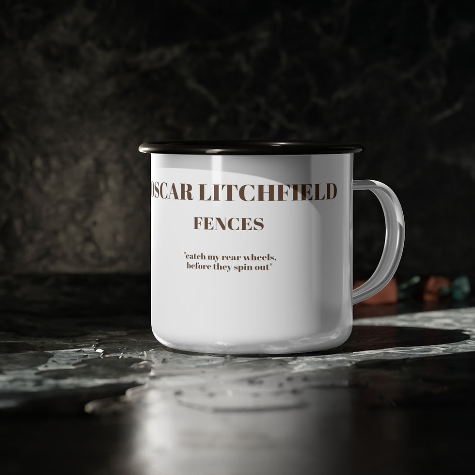 Thumbnail: "Fences" Enamel Mug
