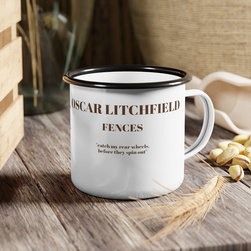 Thumbnail: "Fences" Enamel Mug