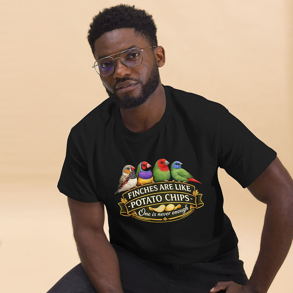 Miniature : T-shirt « Les pinsons, c'est comme les chips… On n'en a jamais assez ! »
