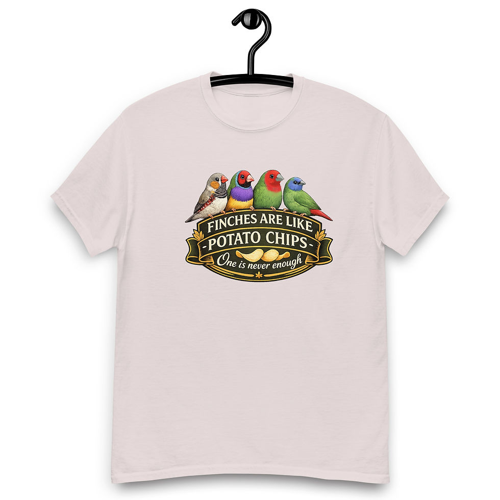 Miniatura: Camiseta "Los pinzones son como las patatas fritas... ¡Una nunca es suficiente!"