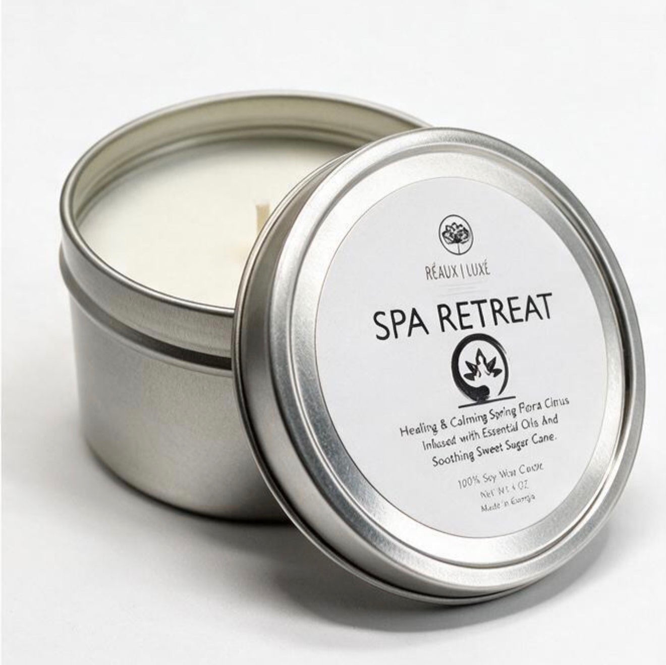 SPA RETREAT 8oz. Aromatherapy Tin Candle
