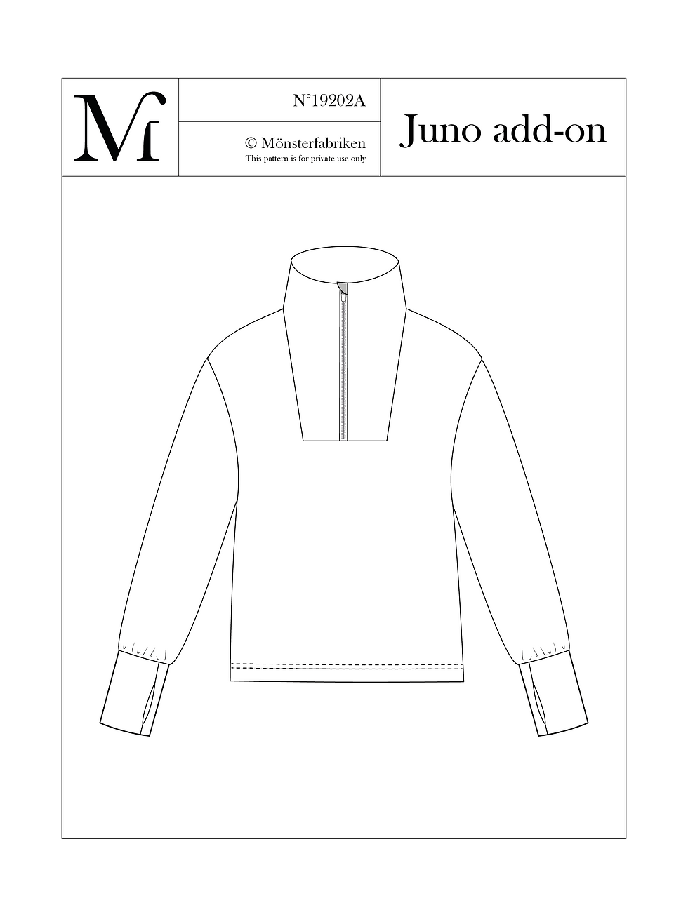 Juno - Collar and Cuff add-on - PDF pattern