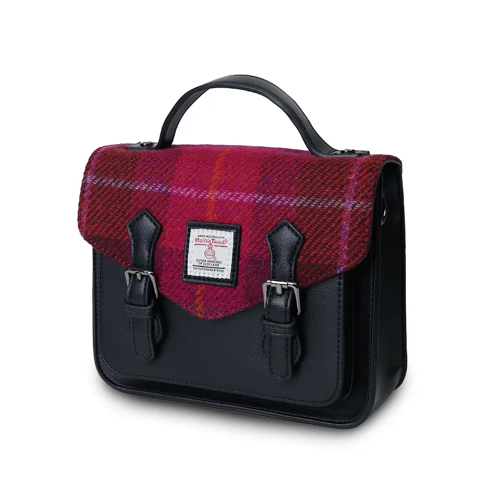 Thumbnail: Islander Harris Tweed Mini Calton Satchel in All Variants