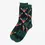 Thumbnail: Men's Bamboo Socks - Black/Forest Green, Highland Cow