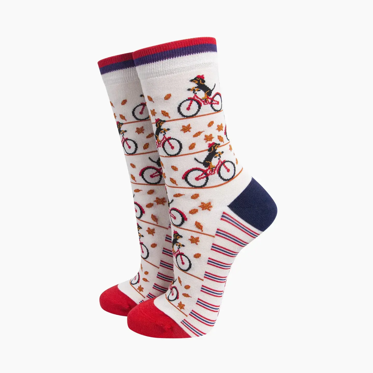 Women's Bamboo Socks - Cycling Sausage Dog